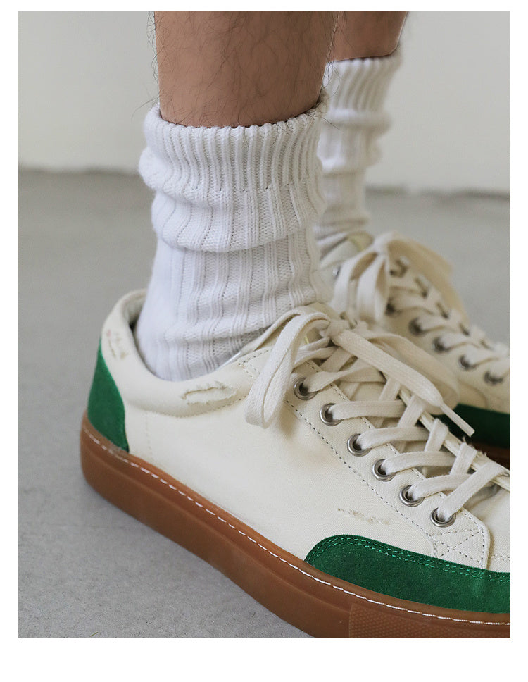 Men's Retro Distressed Shoes | Japanese Style Low-Top Summer Canvas Shoe
