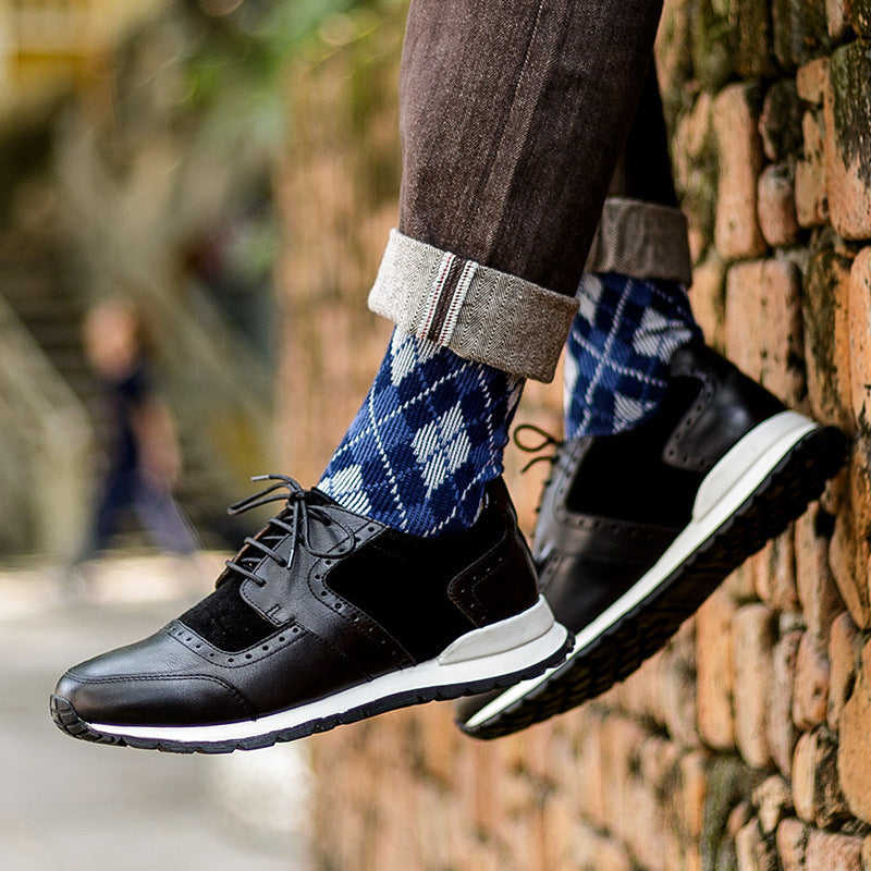 Men's handmade breathable sports low-top leather shoes by Lakd London