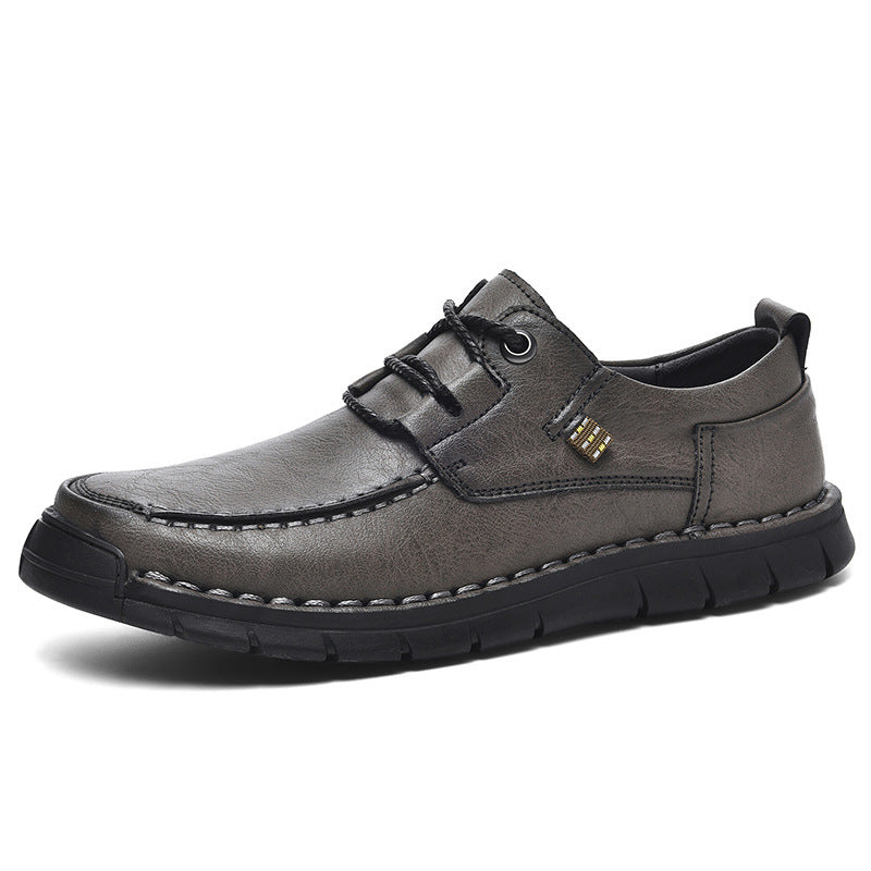 Mens Soft Bottom Casual Leather Shoes - Durable & Comfortable