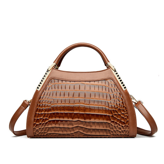 Women's Large-capacity Retro Handbag | Glossy Luxury Bag
