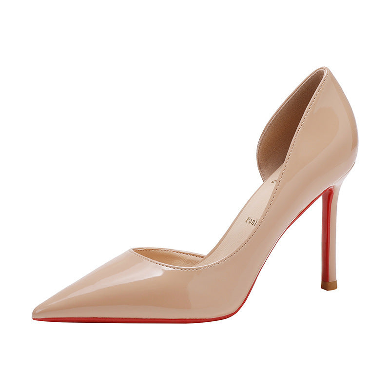 Womens Side Empty Nude Stiletto High Heels | Comfortable Trending Shoes