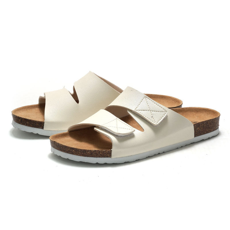 Men's Cork Slippers Slippers Velcro Beach Style by Lakd London