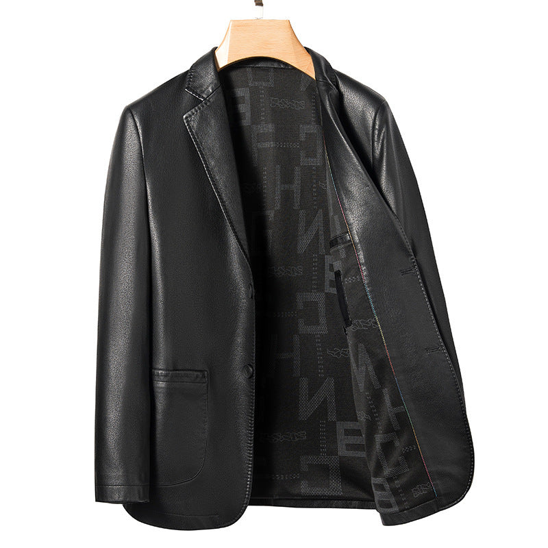 Men's Business Casual Leather Coat - LAKD London