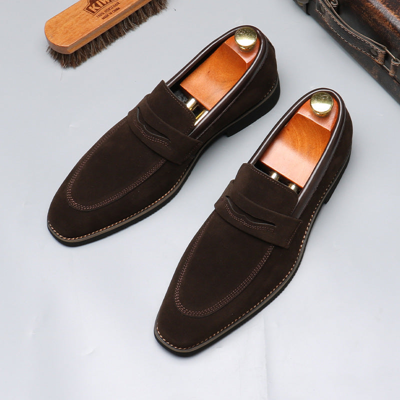 Mens British Casual Suede Leather Loafers | Viscose Rubbel Sole