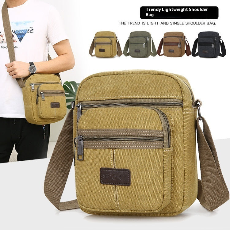Canvas Retro Men's Messenger Shoulder Bag by Lakd London