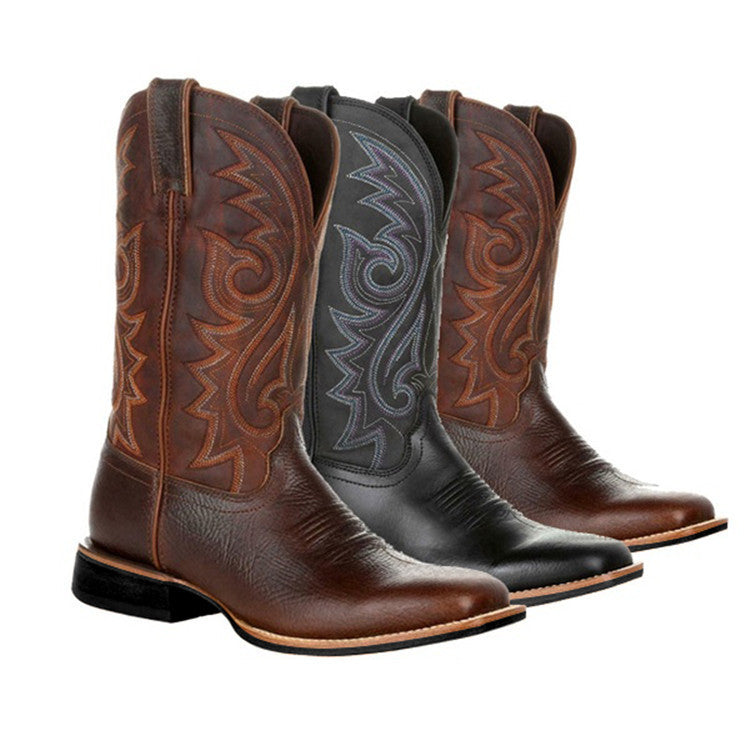Wide Head Western High Tube Cowboy Boots - Thermal Insulation by Lakd London