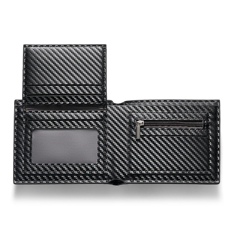 Men's Three-fold Carbon Fiber Wallet by Lakd London