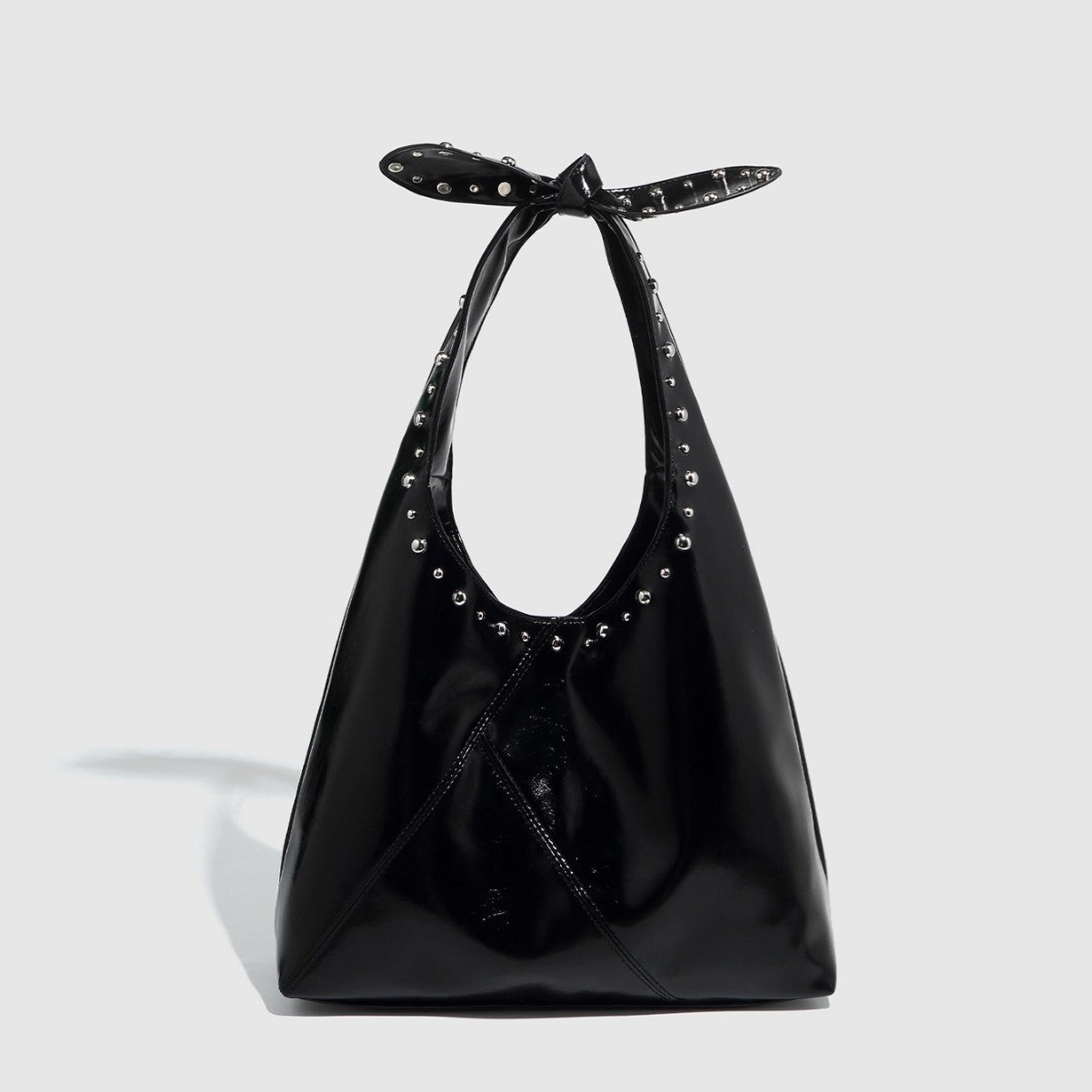 Womens Tote Bag Rivet Bow Underarm Bag by Lakd London