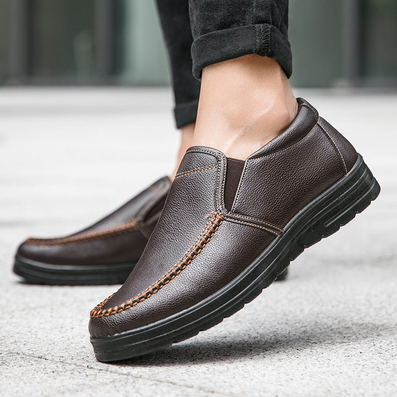 Mens Stylish And Lightweight Business Casual Leather Shoes