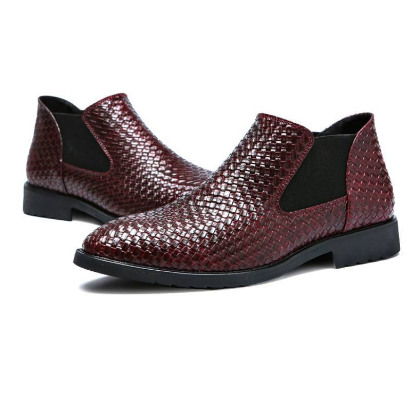 Men's Luxury Plaid Sequin Chelsea Low Top Winter Boots - LAKD London