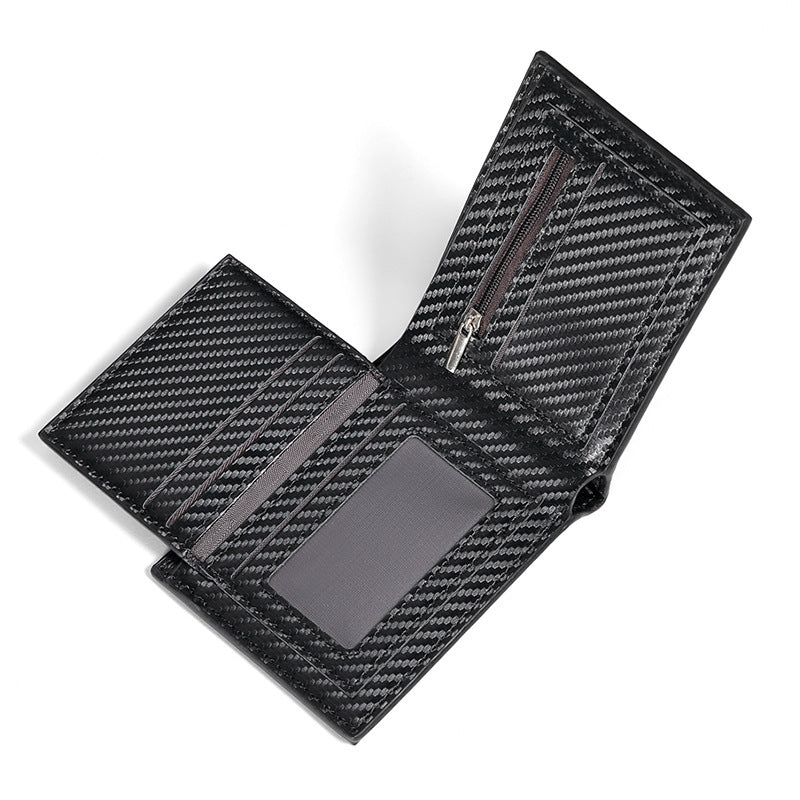 Men's Three-fold Carbon Fiber Wallet by Lakd London