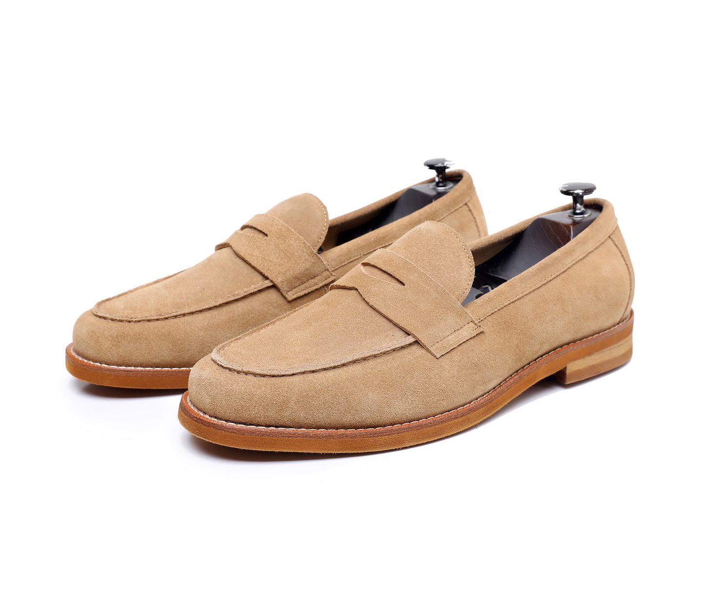 Mens Retro Genuine Leather Handmade Loafers