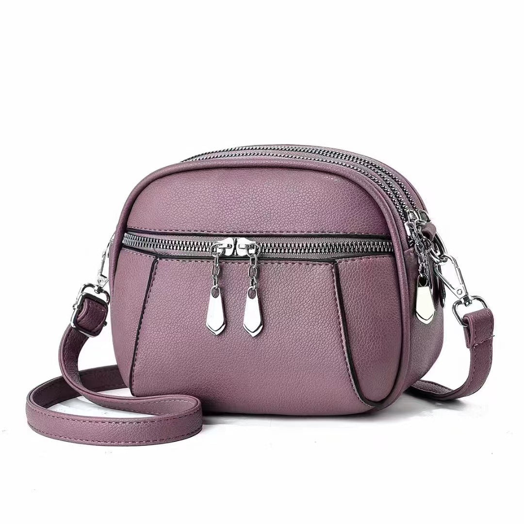 Womens Round Shoulder Bag | Multi-pocket Large Capacity Crossbody Bag