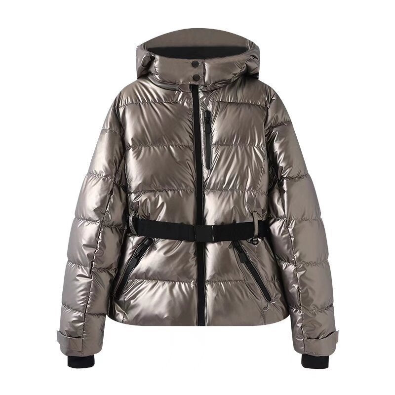 Women's Waist Slimming Jacket With Belt | Cotton-padded Winter Jacket