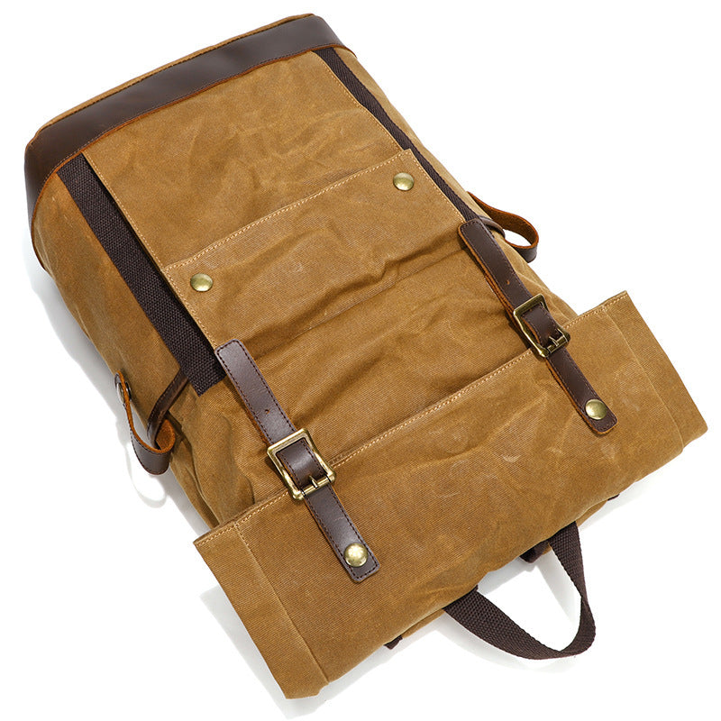 Mens Multifunctional Outdoor Waterproof Horse Leather Backpack by Lakd London