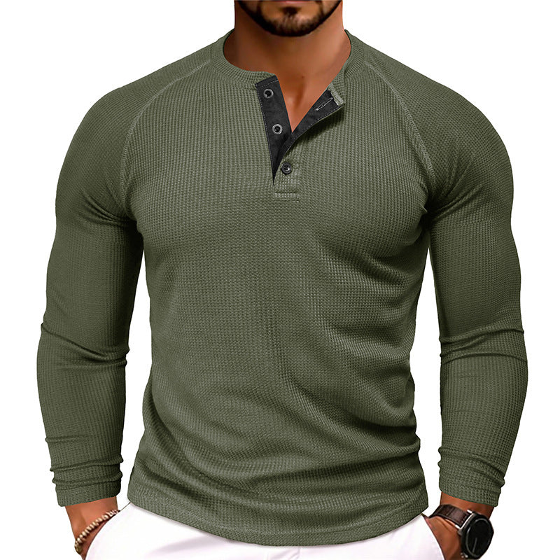 Men's Round Neck Waffle Casual T-shirt by lakd London