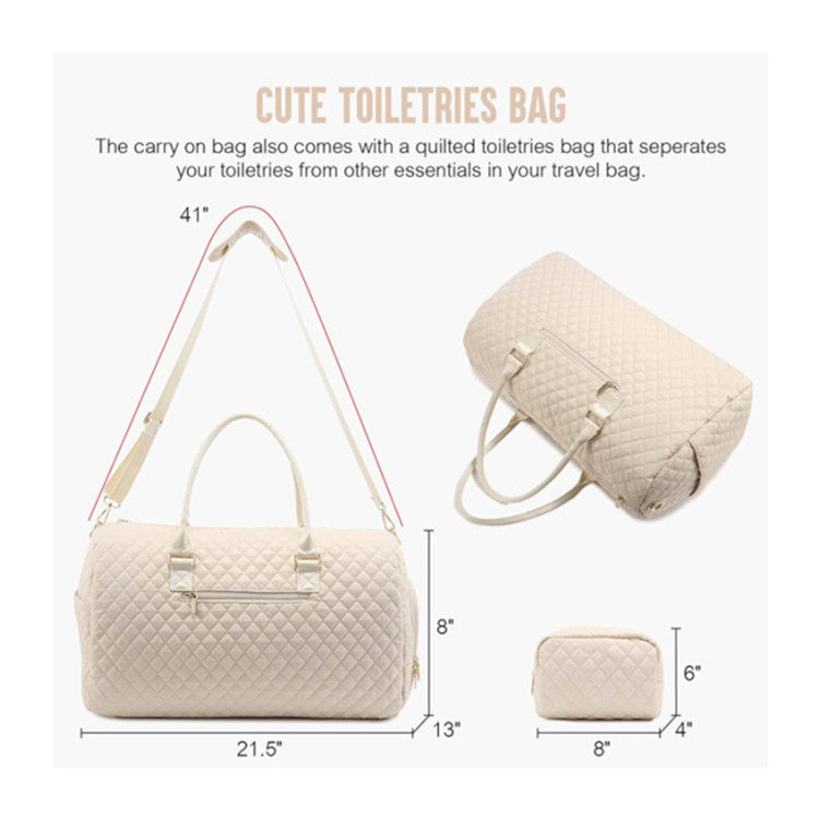 Women's Quilted Travel Baggage | Carousel Wash Bag - LAKD London