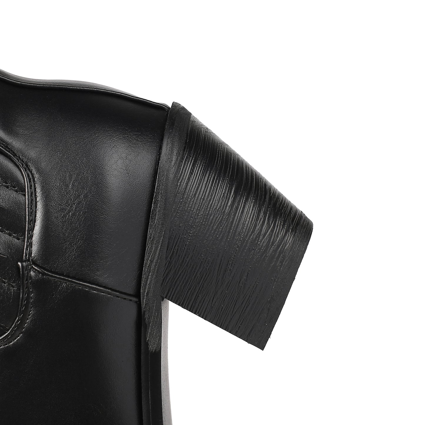 Women's Mid-heel Low-top Solid Color Martin Boots