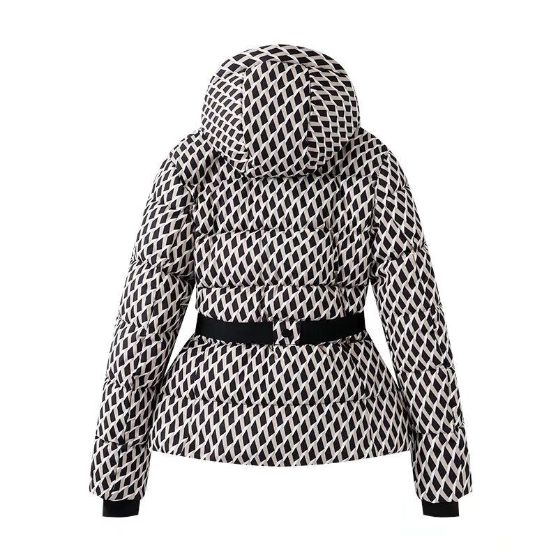 Women's Waist Slimming Jacket With Belt | Cotton-padded Winter Jacket