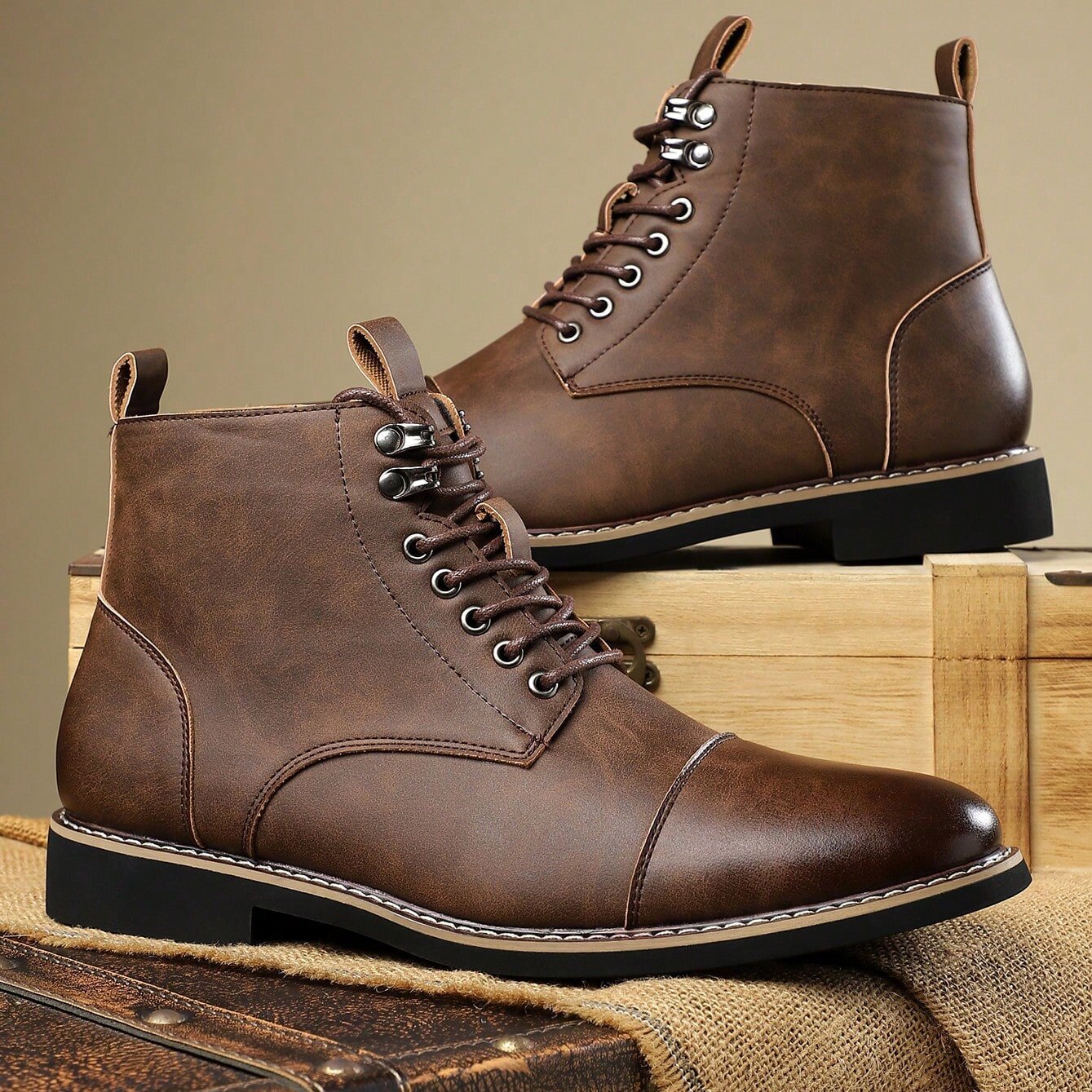 Men's Martin Boots | Casual Lace-up Leather Shoes - LAKD London