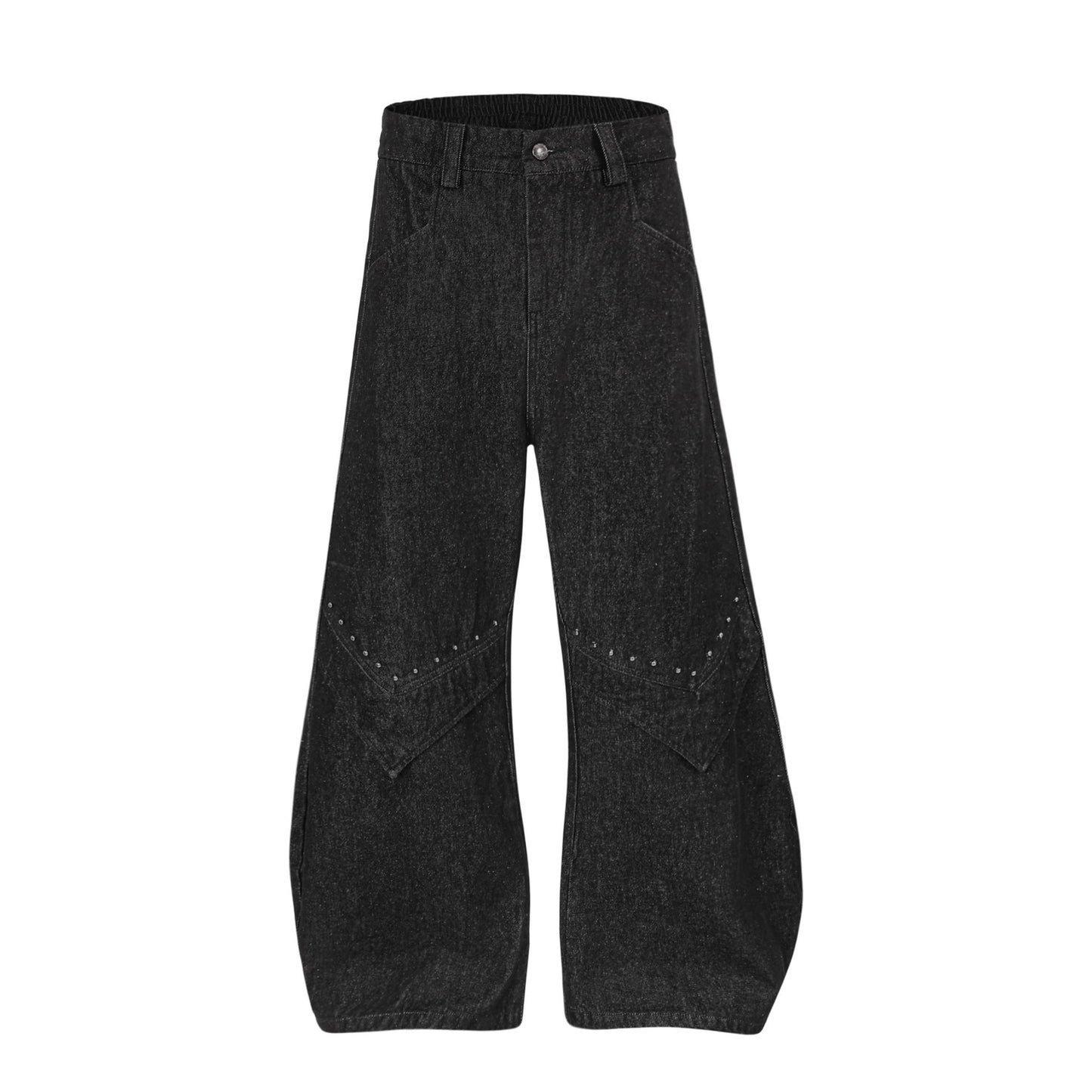 Mens American Style High Street Cleanfit Design Rivet Loose Fit Jeans