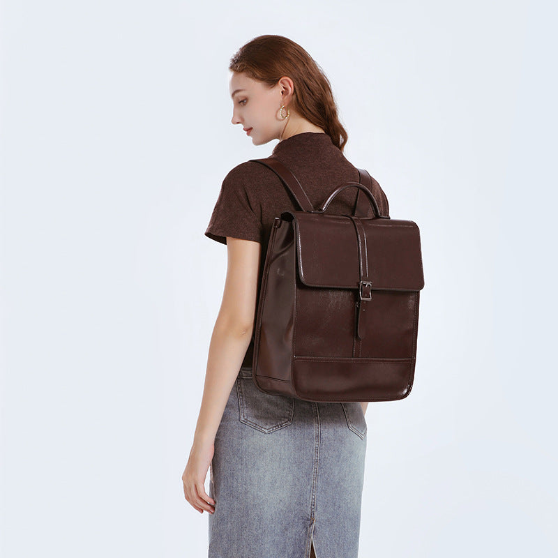 British Style Waterproof Leather Travel Backpack by Lakd London