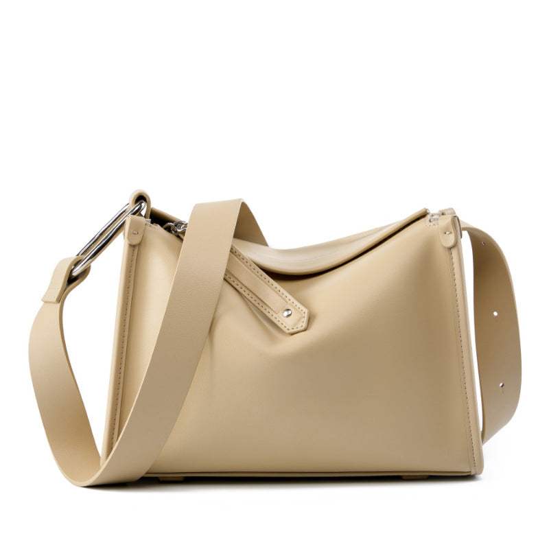 Womens Large Capacity Crossbody Shoulder Cowhide Leather Bag