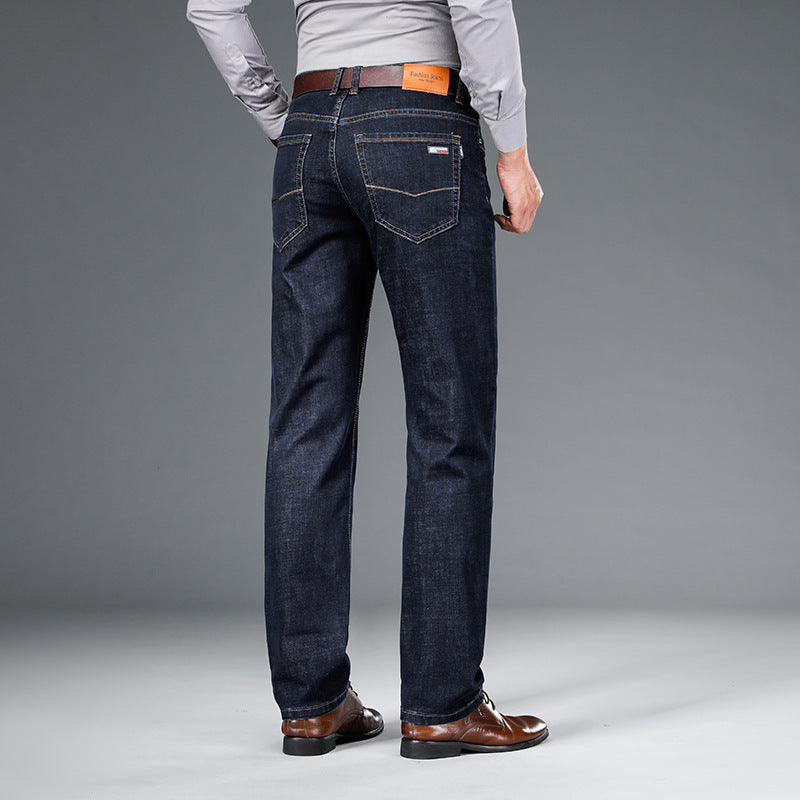 Loose Straight Business Washed Jeans by Lakd London