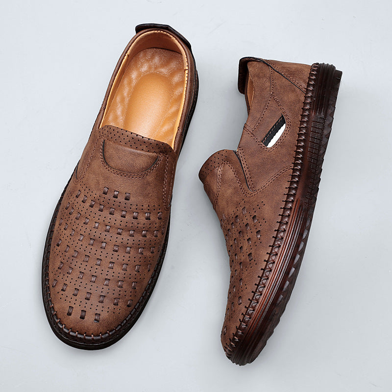Mens Outdoor Leisure Slip-on Flat Shoes | Handmade Leather - LAKD London