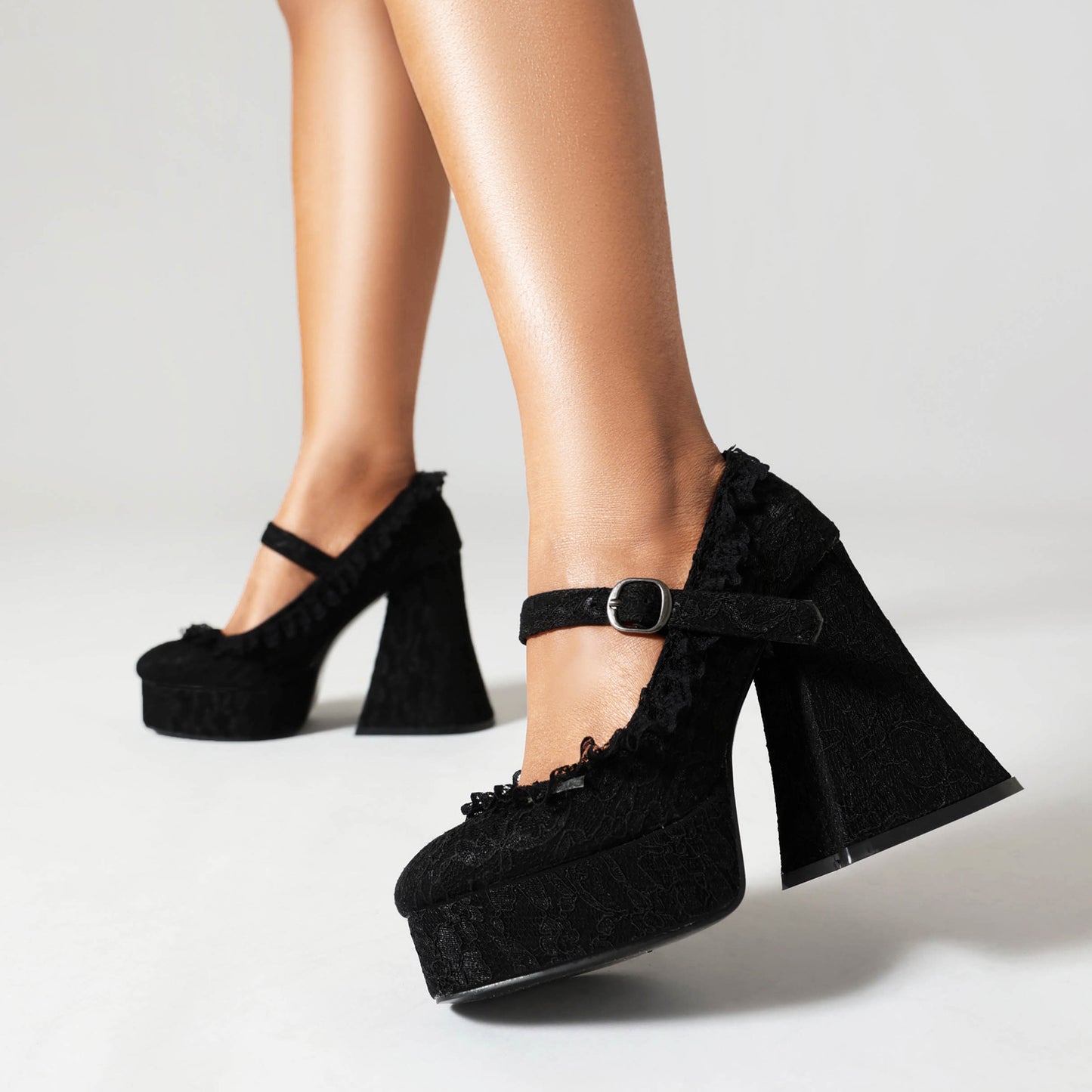 Women's Buckle Platform High Heels | Evening Shoes