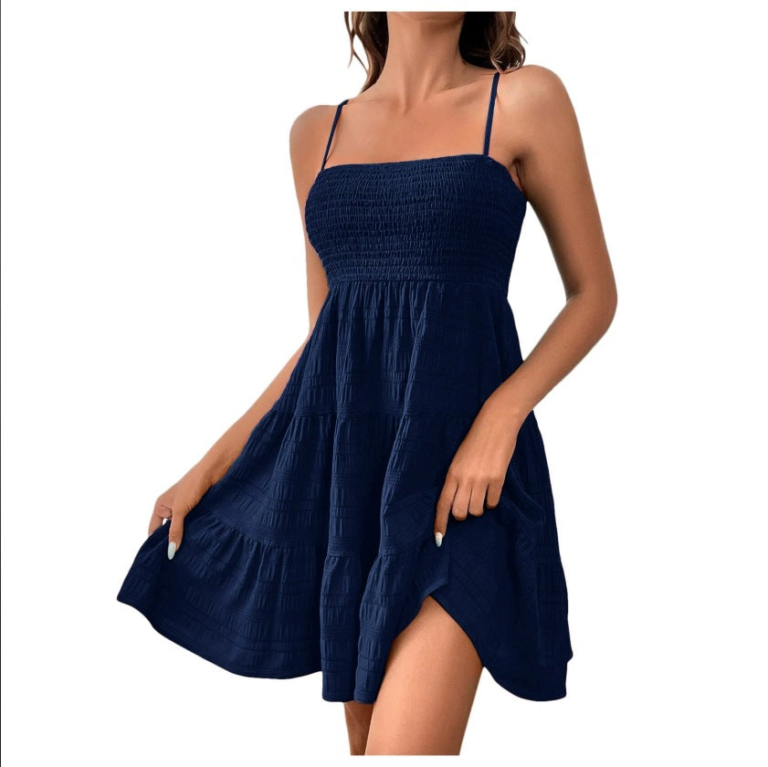 Women's Pure Color All-matching Texture Dress by Lakd London