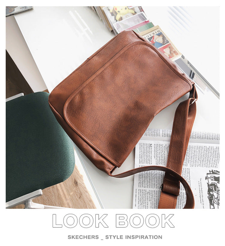 Men's British Style Simple Vintage Messenger Bag by Lakd London