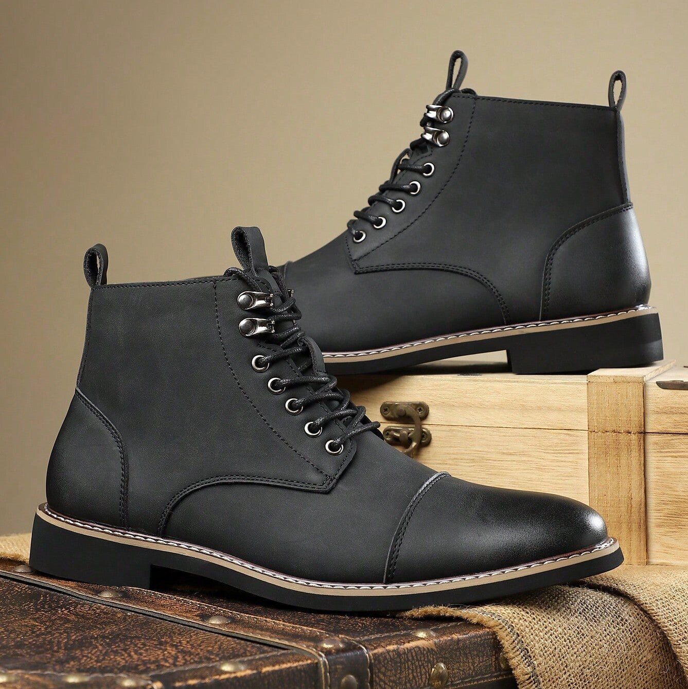 Men's Martin Boots | Casual Lace-up Leather Shoes - LAKD London