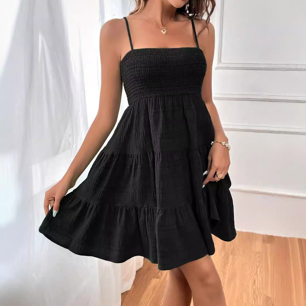 Women's Pure Color All-matching Texture Dress by Lakd London