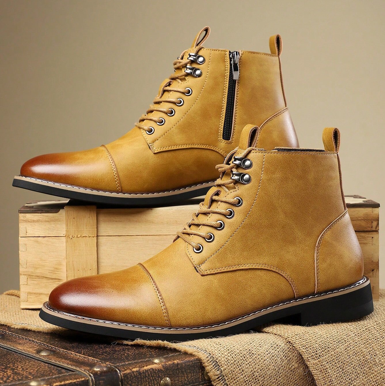 Men's Martin Boots | Casual Lace-up Leather Shoes - LAKD London