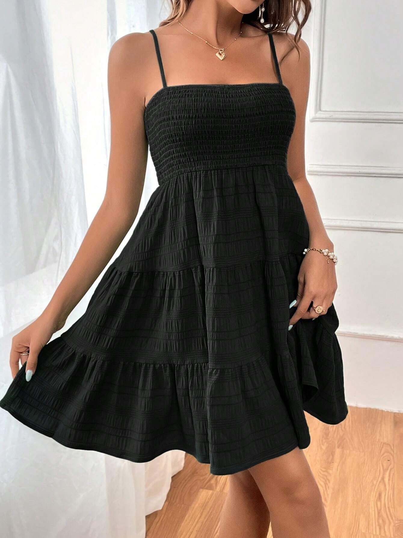 Women's Pure Color All-matching Texture Dress by Lakd London