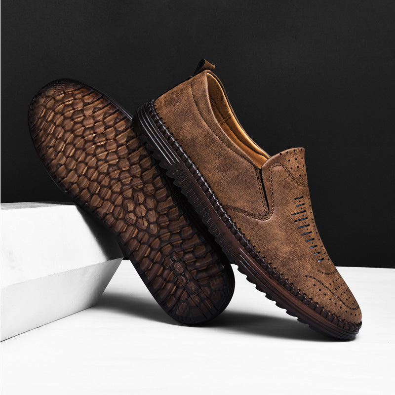 Men's Outdoor Casual Flat Slip-on | Suede Leather Shoes - LAKD London