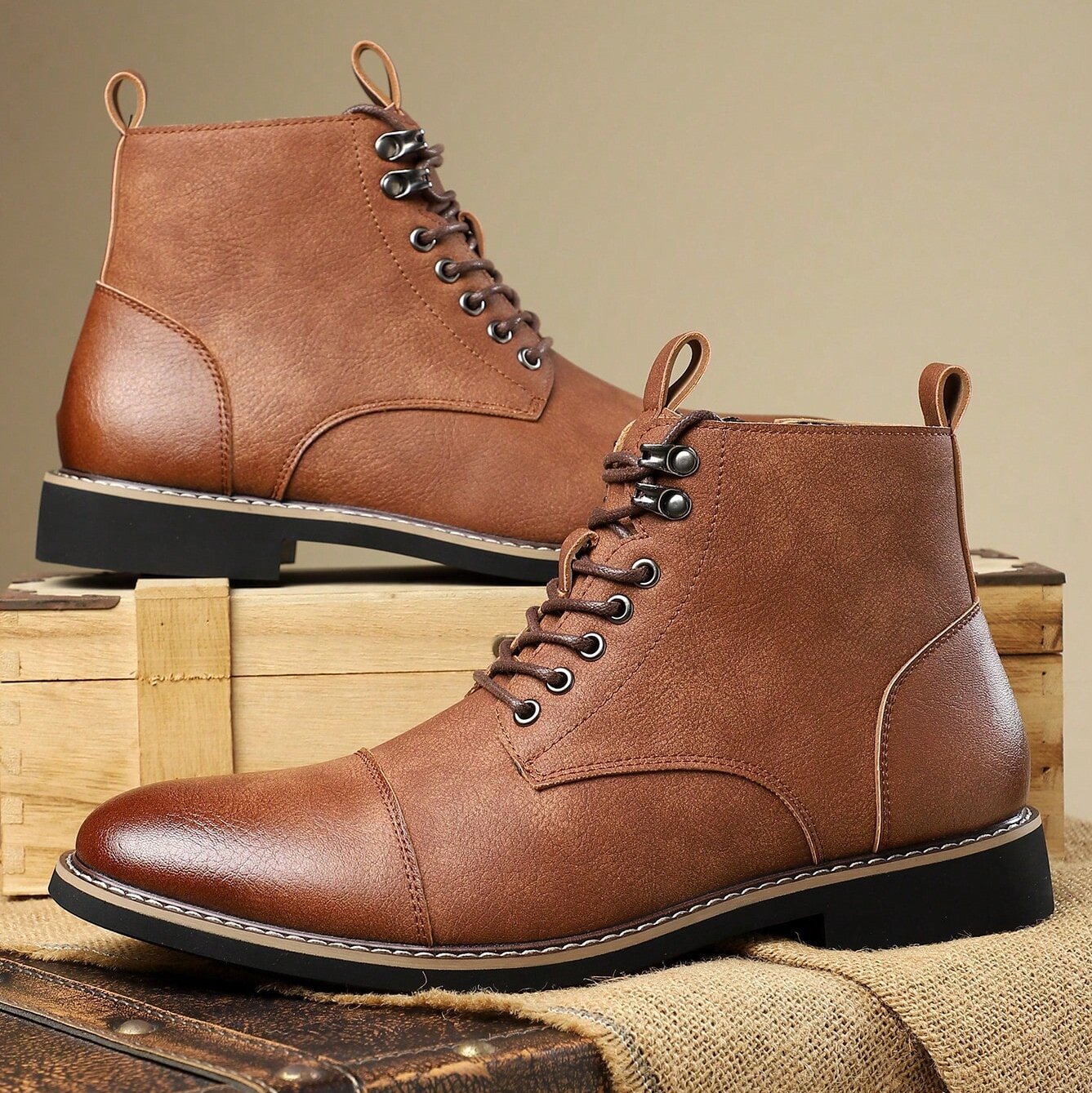 Men's Martin Boots | Casual Lace-up Leather Shoes - LAKD London