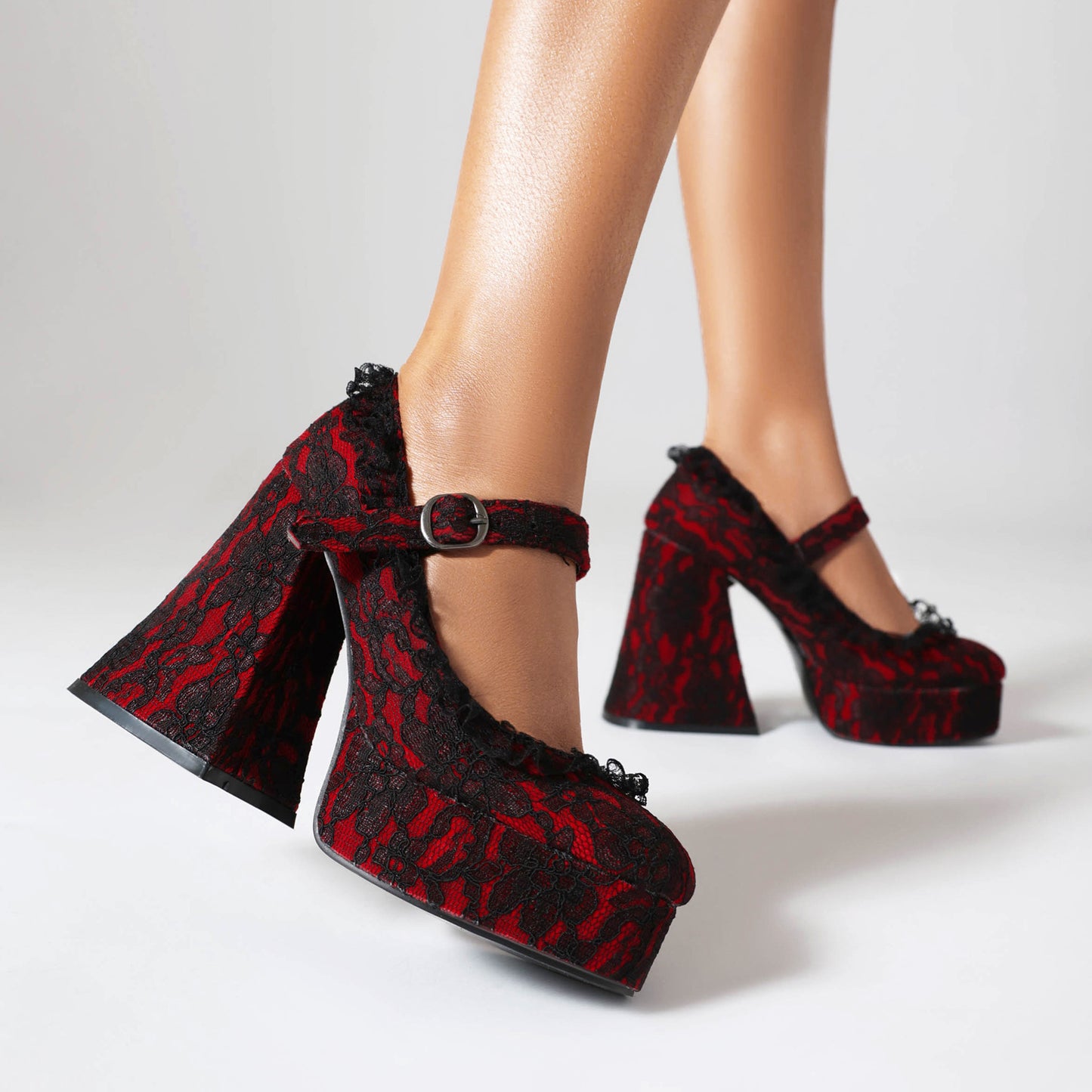 Women's Buckle Platform High Heels | Evening Shoes