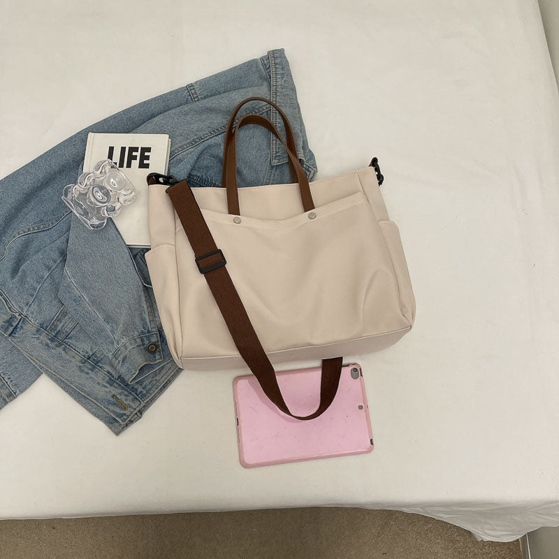 Womens Casual Simple Shoulder Tote Bag Large Capacity by Lakd London