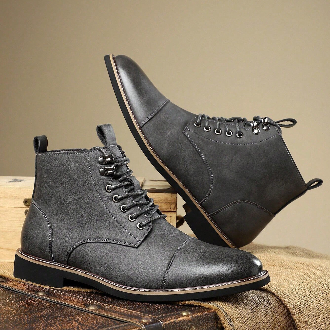 Men's Martin Boots | Casual Lace-up Leather Shoes - LAKD London