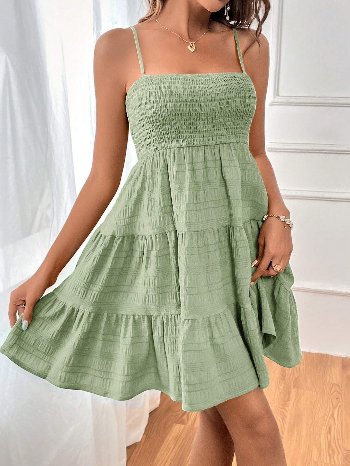 Women's Pure Color All-matching Texture Dress by Lakd London