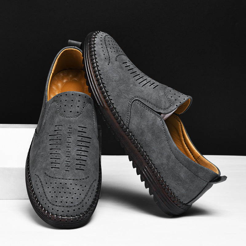 Men's Outdoor Casual Flat Slip-on | Suede Leather Shoes - LAKD London