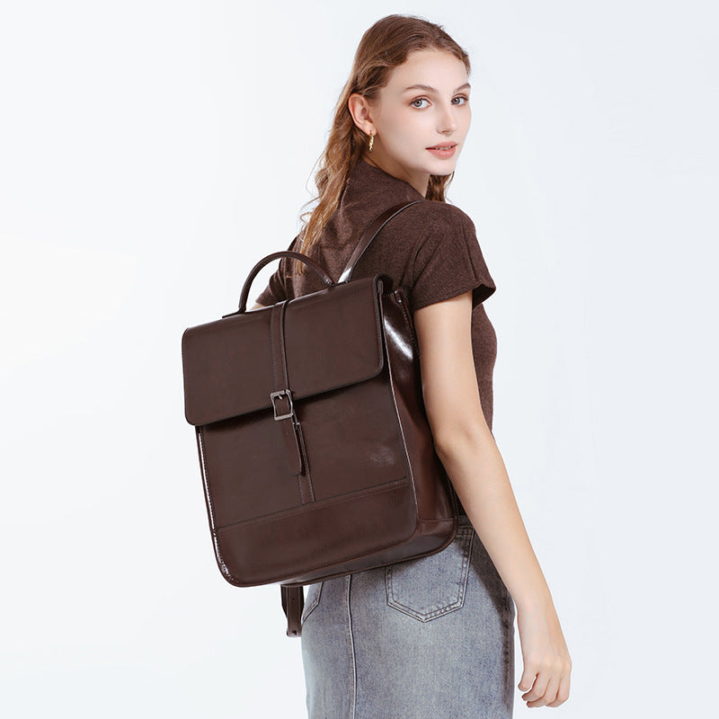 British Style Waterproof Leather Travel Backpack by Lakd London