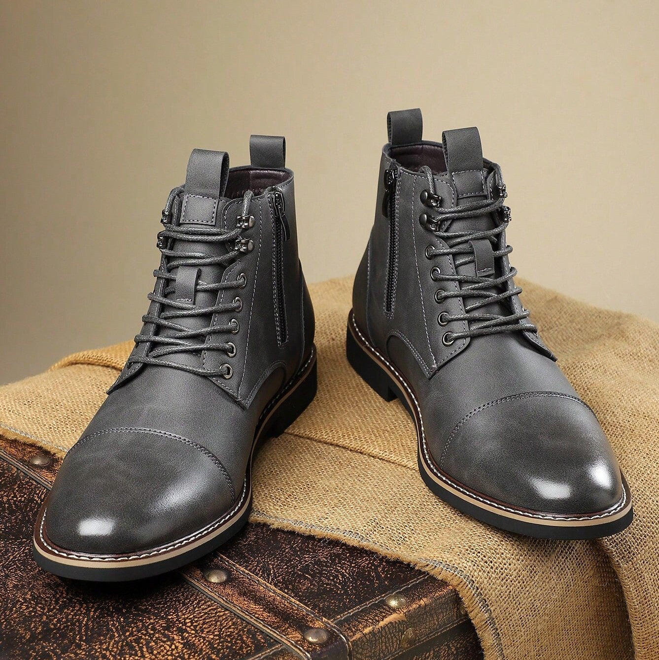 Men's Martin Boots | Casual Lace-up Leather Shoes - LAKD London
