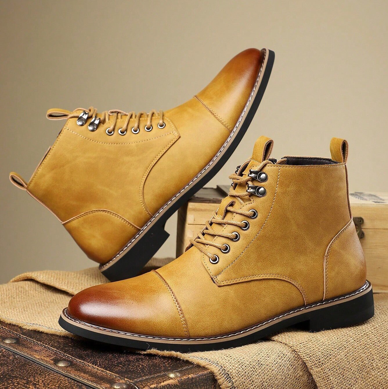 Men's Martin Boots | Casual Lace-up Leather Shoes - LAKD London