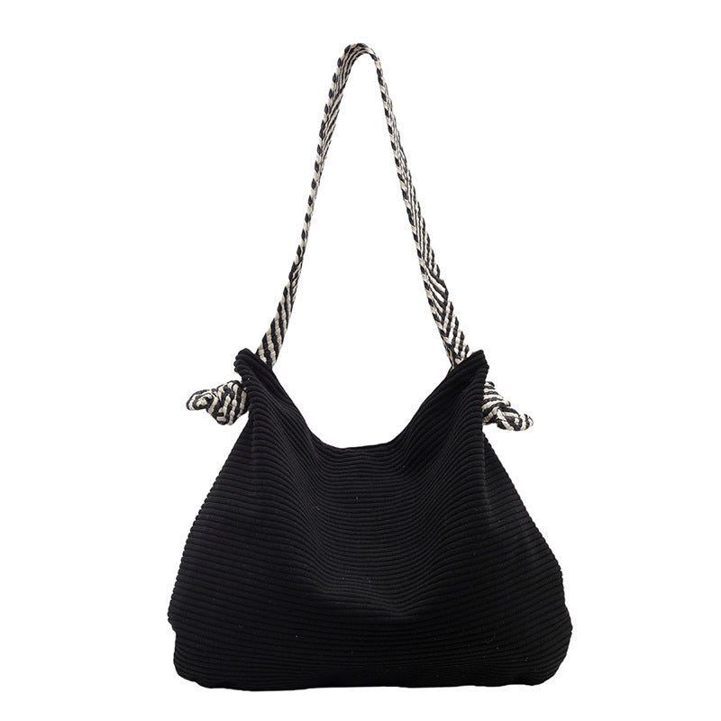 Versatile Stylish Ladies Corduroy Shoulder Bag by Lakd London