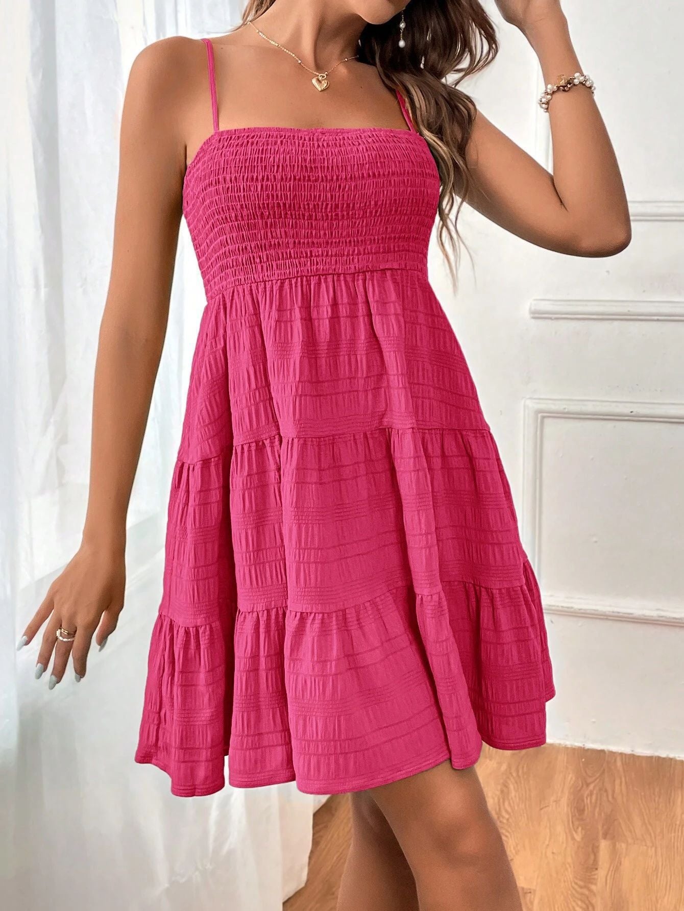Women's Pure Color All-matching Texture Dress by Lakd London