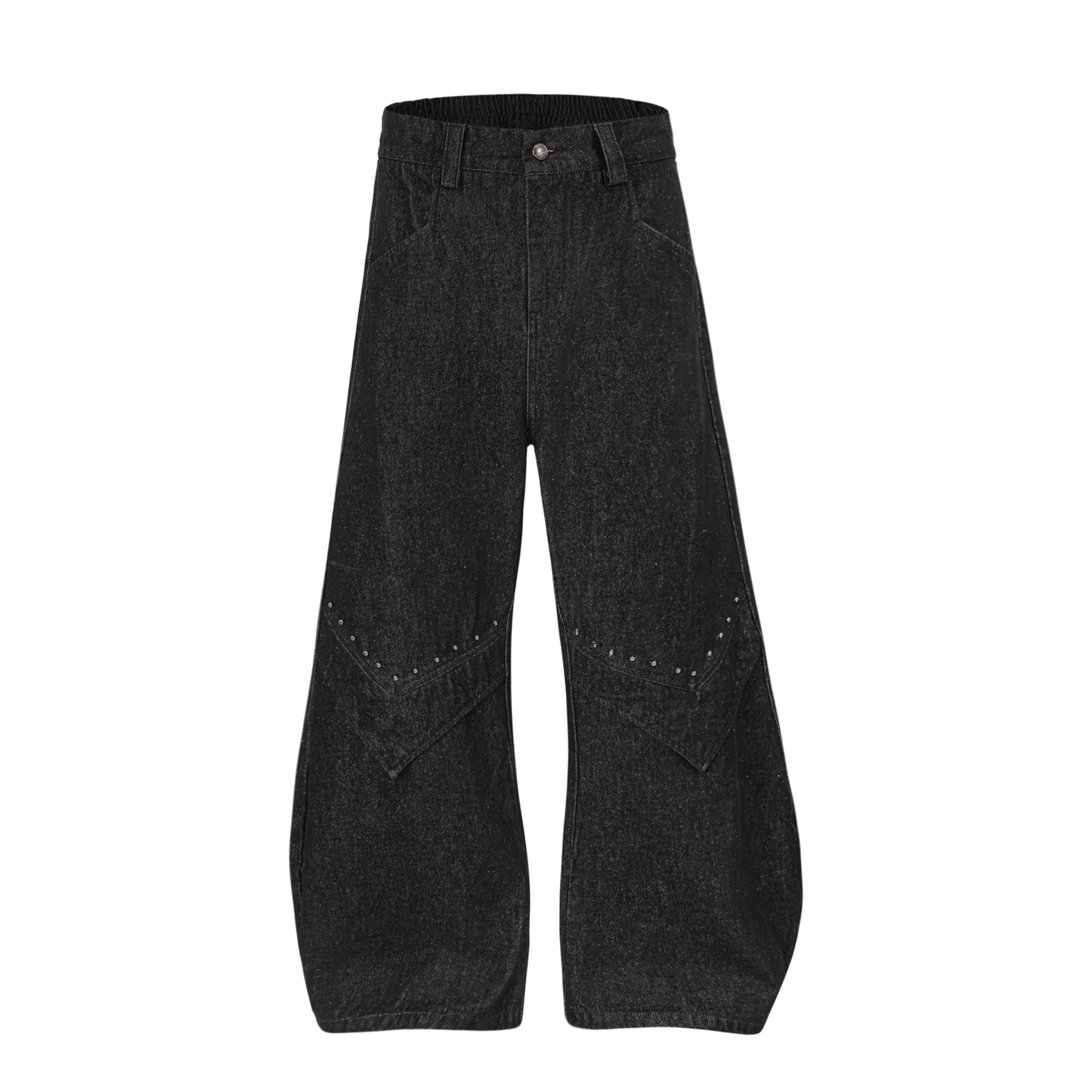 Mens American Style High Street Cleanfit Design Rivet Loose Fit Jeans