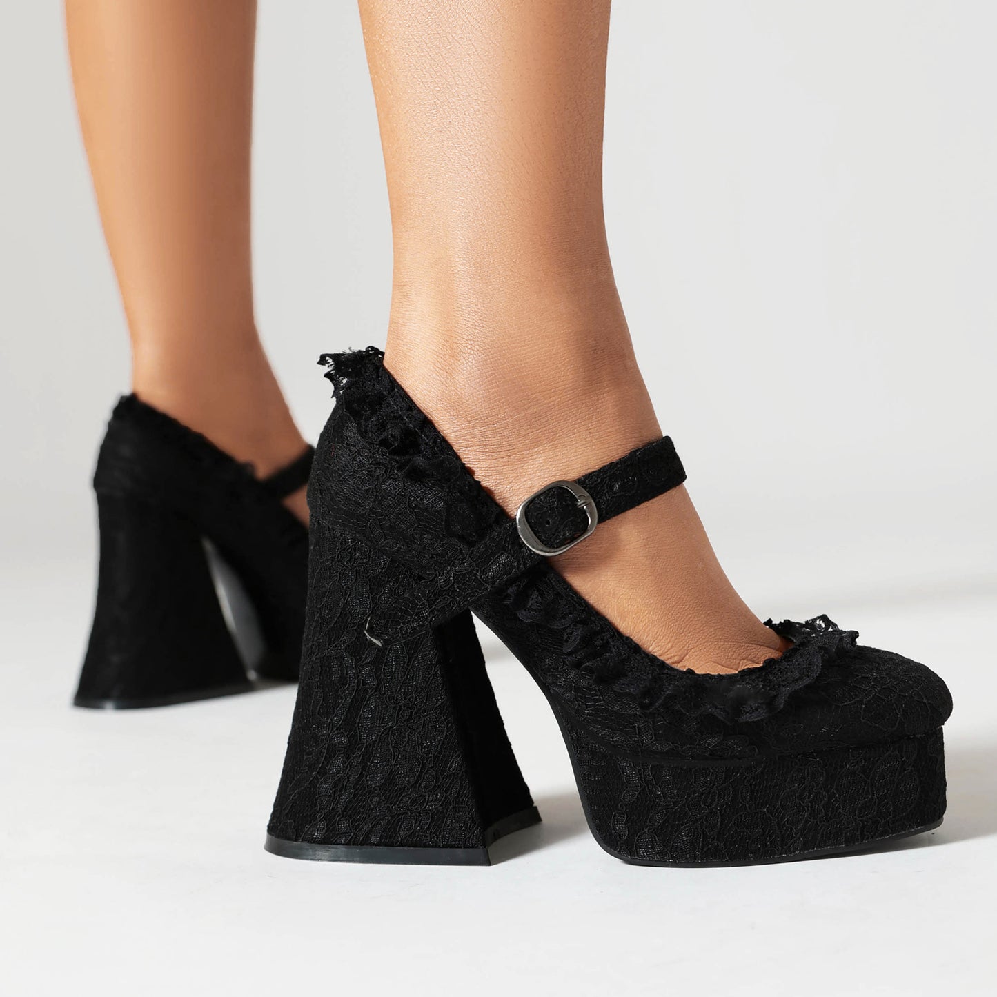 Women's Buckle Platform High Heels | Evening Shoes
